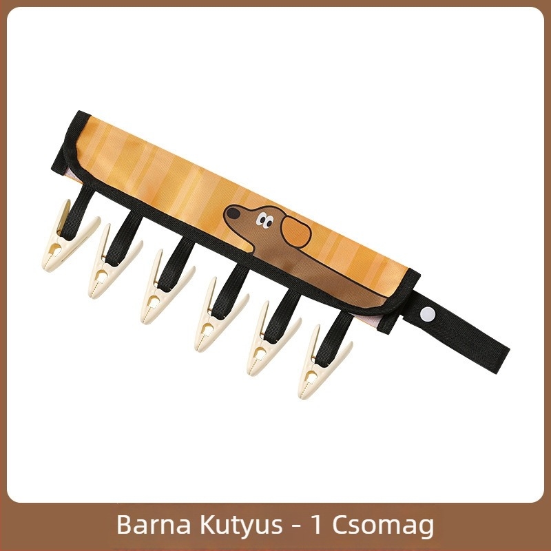 PP anyagú hordozható ruhaszárító klipekkel, egyoszlopos, összecsukható, modern minimalist stílus