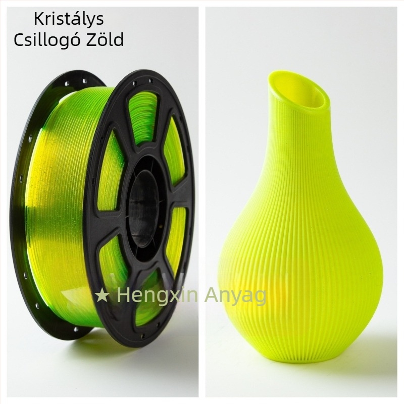 PETG Crystal Series 3D nyomtató filament, PETG anyag, kör keresztmetszetű, 1 kg tekercs, Hengxin márka
