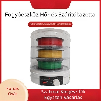 Háztartási 3D nyomtató fogyóanyag szárító, hengeres, 5–10 kg teherbírás, 1 réteg, 350 W, mechanikus vezérlés, legfeljebb 480 perc