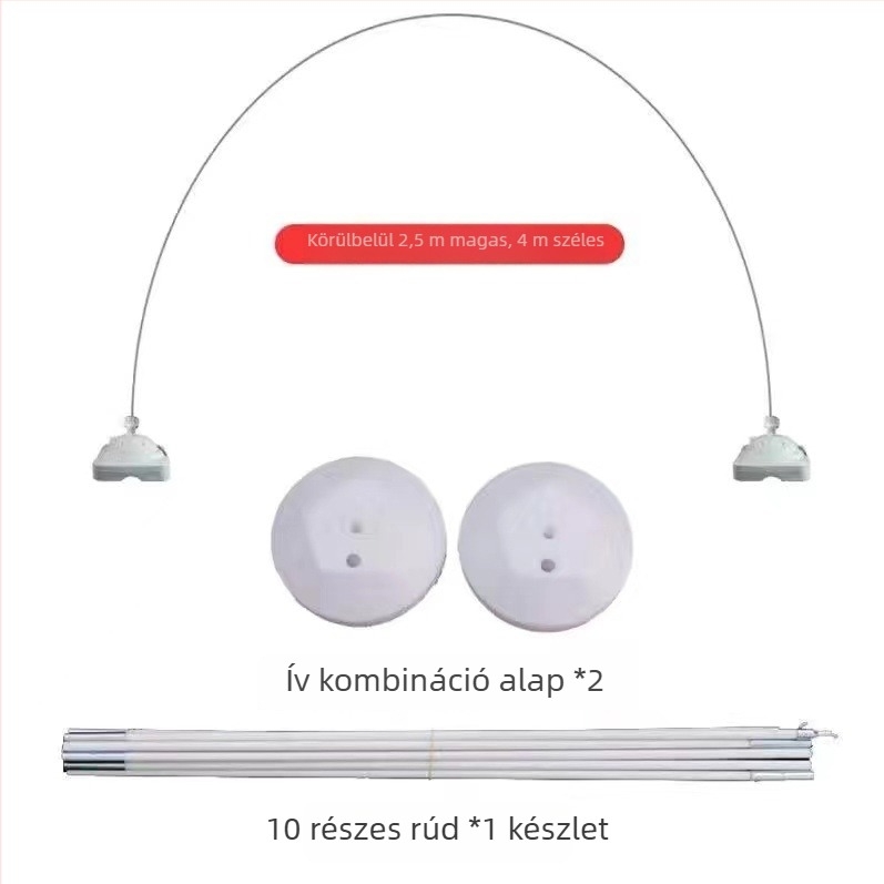Balloon Arch Stand Készlet alaposzlopokkal esküvőre, PVC anyag, karton csomagolás, testreszabható, esküvőre alkalmas, import nélkül