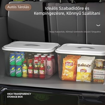 ivslan Átlátszó PP tároló doboz, 30 L kapacitás, modell ASLS-2001, hordozható, többfunkciós, por- és nedvességálló