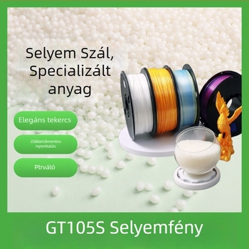 PLA 3D nyomtatáshoz való filamentum – nyersanyag, megerősített, nagy fényesség, kör keresztmetszet, sűrűség 1.240–1.27 g/cm³, törésnél hossz ≥1.5, szakító erő ≥50 MPa