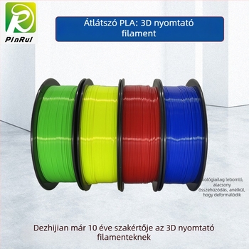 Pinrui PLA 3D nyomtató filament – kerek keresztmetszet, hossz 330 m, sűrűség 1,24 g/cm³, környezetbarát anyag