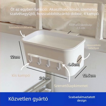 Függő babaszoba tartókosár 30 rekesszel | többfunkciós, mozgatható, telepítés nélkül | PP anyag, egyszerű és modern stílus, kampóval szerelhető