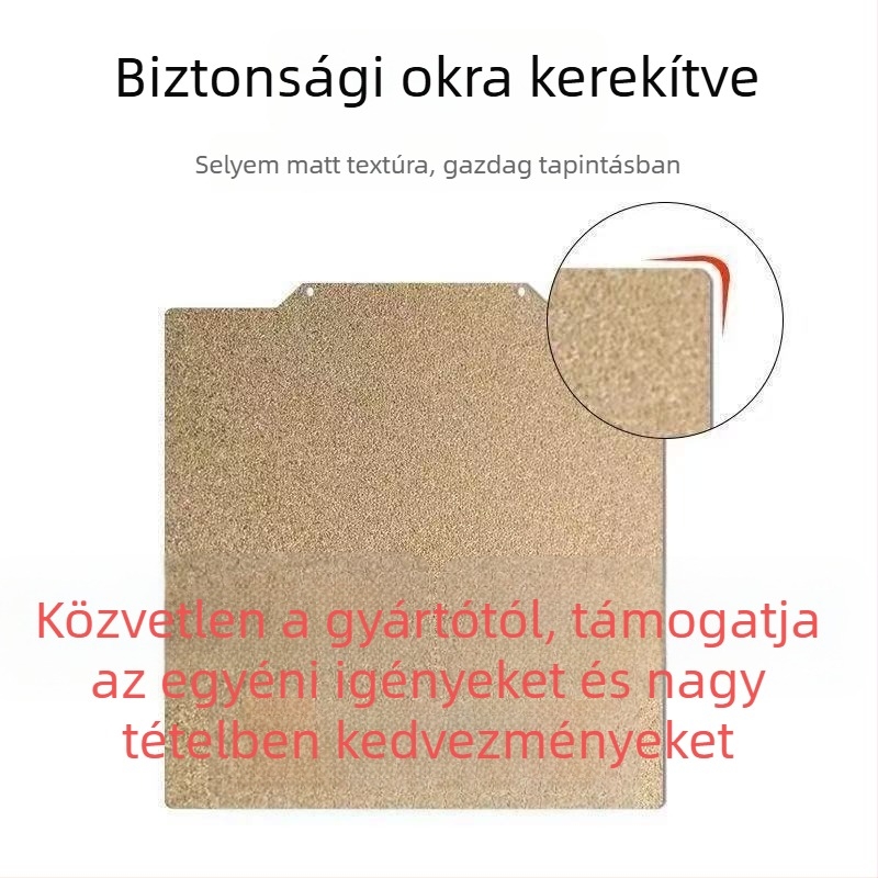 3D nyomtatáshoz melegágy platforma PEI panellel, rugóacél, mágneses, kétoldalas