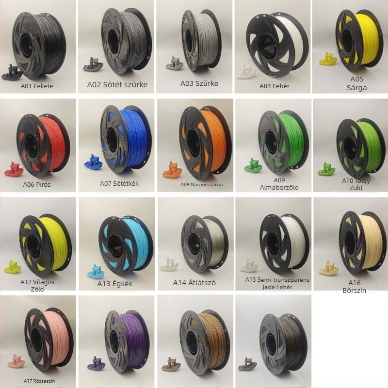 PETG 3D nyomtató filament 1,75 mm, 1 kg, kód Pla-tq-1, kompatibilis a Tuozhu 3D nyomtatási fogyóanyagokkal