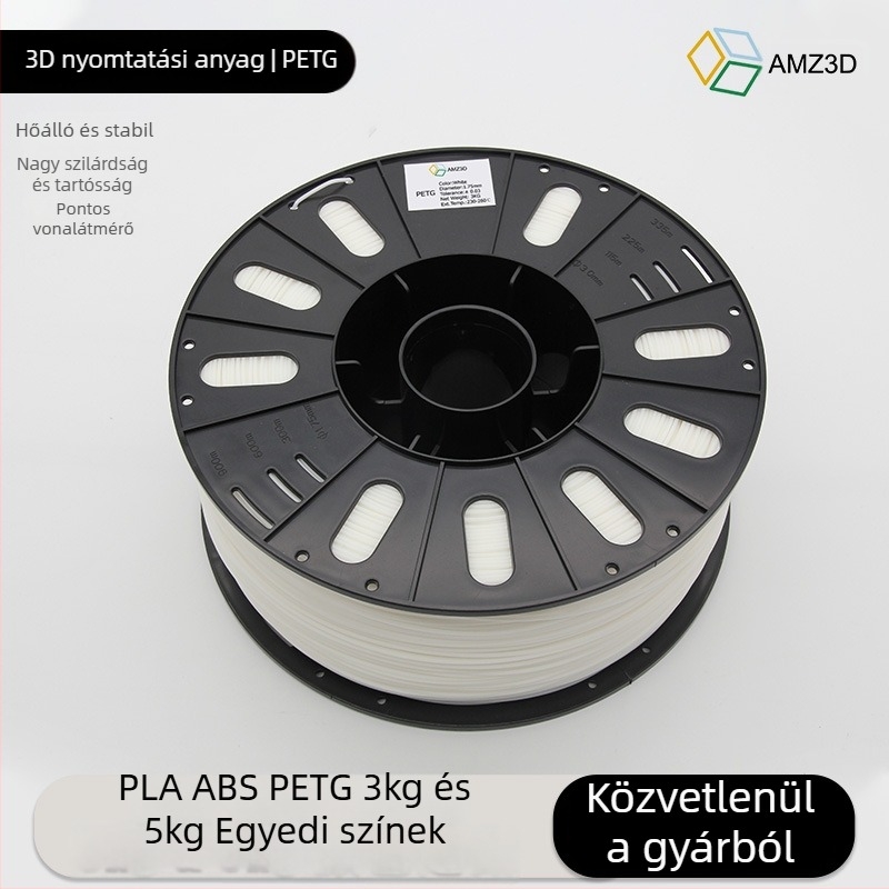 PETG 3D nyomtatófilament, 3 kg, alkalmas 3D nyomtatókhoz