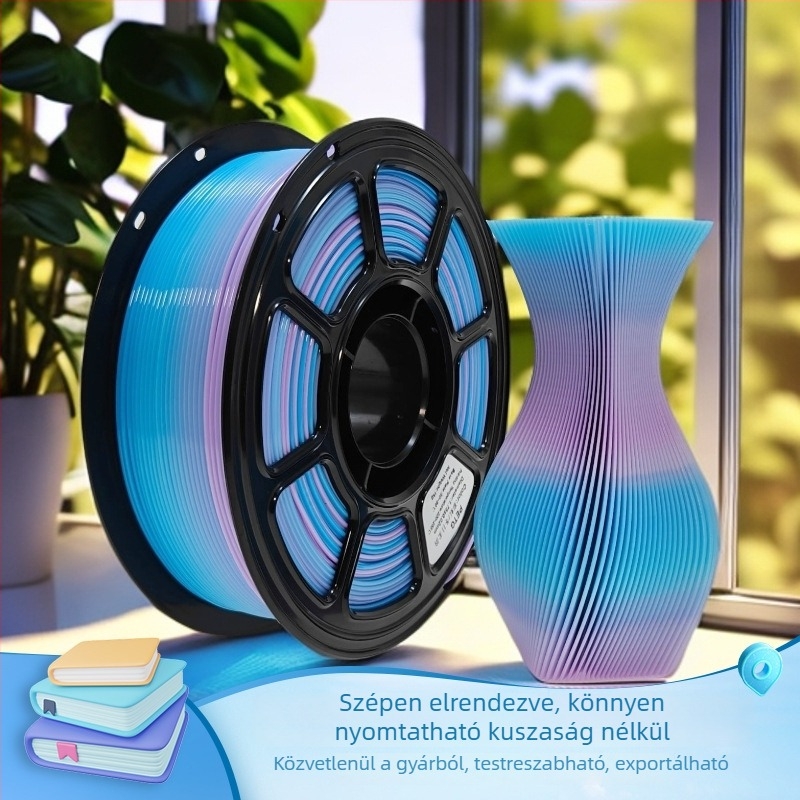 PETG 3D nyomtatófilament, Rainbow Candy szín, 1,75 mm, körülbelül 330 m hosszú
