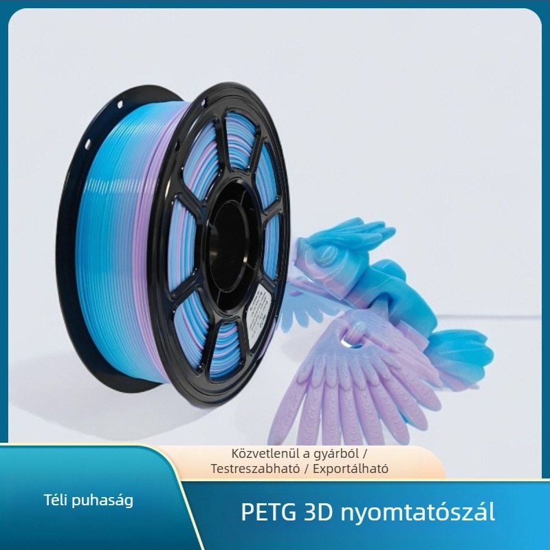 PETG 3D nyomtatófilament, Rainbow Candy szín, 1,75 mm, körülbelül 330 m hosszú