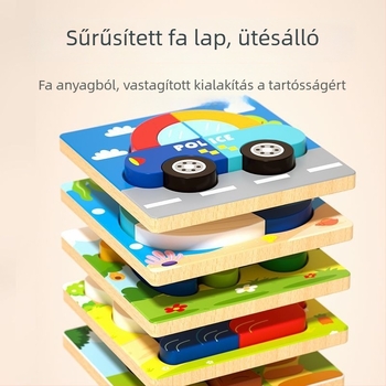 Fa 3D kirakó babáknak és kisgyermekeknek OEM logó testreszabással