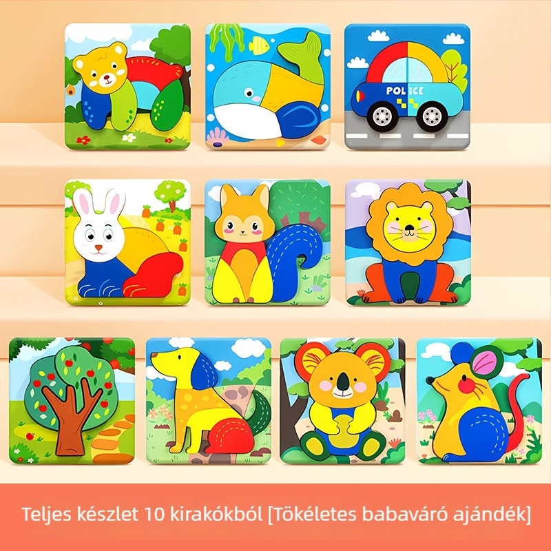 Fa 3D kirakó babáknak és kisgyermekeknek OEM logó testreszabással