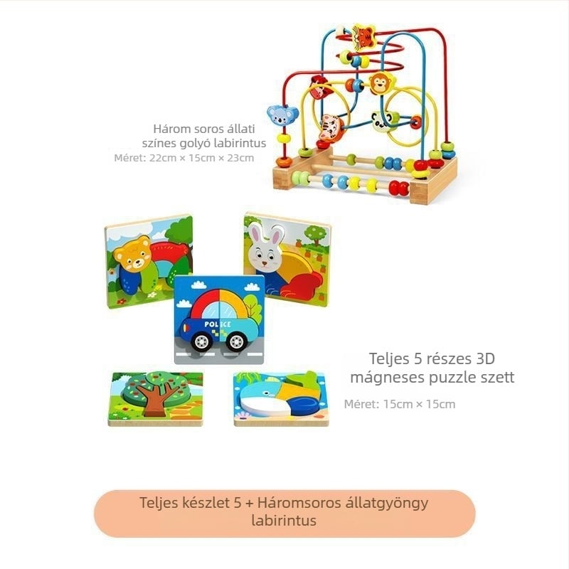 Fa 3D kirakó babáknak és kisgyermekeknek OEM logó testreszabással