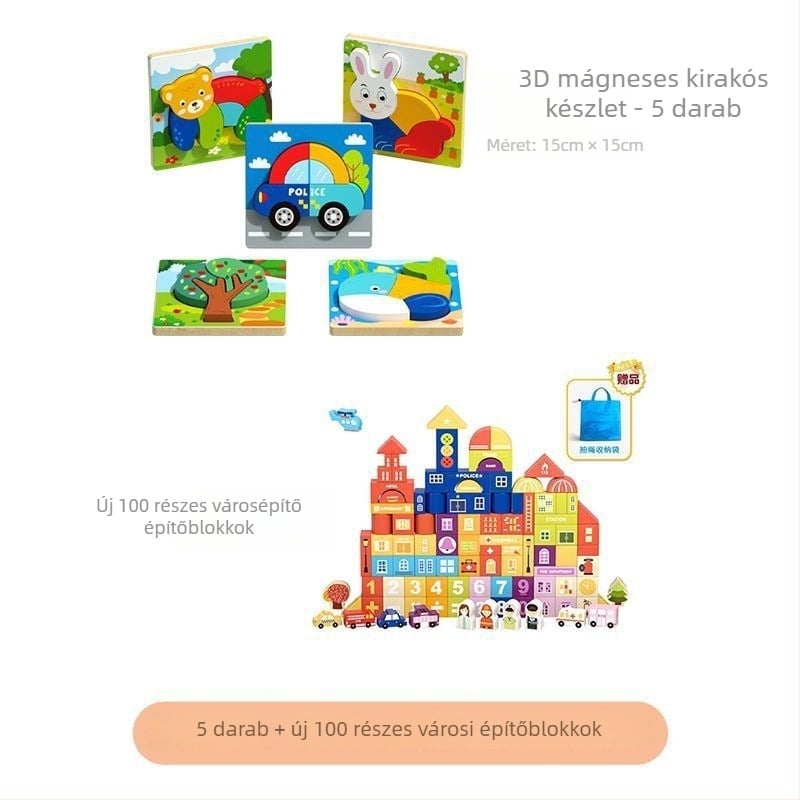 Fa 3D kirakó babáknak és kisgyermekeknek OEM logó testreszabással