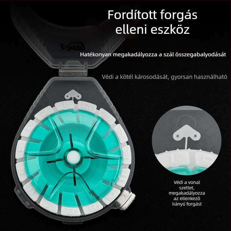 Pool Blade többfunkciós horgászati zsinór tároló doboz, hordozható, vonal szervező, ABS anyagból