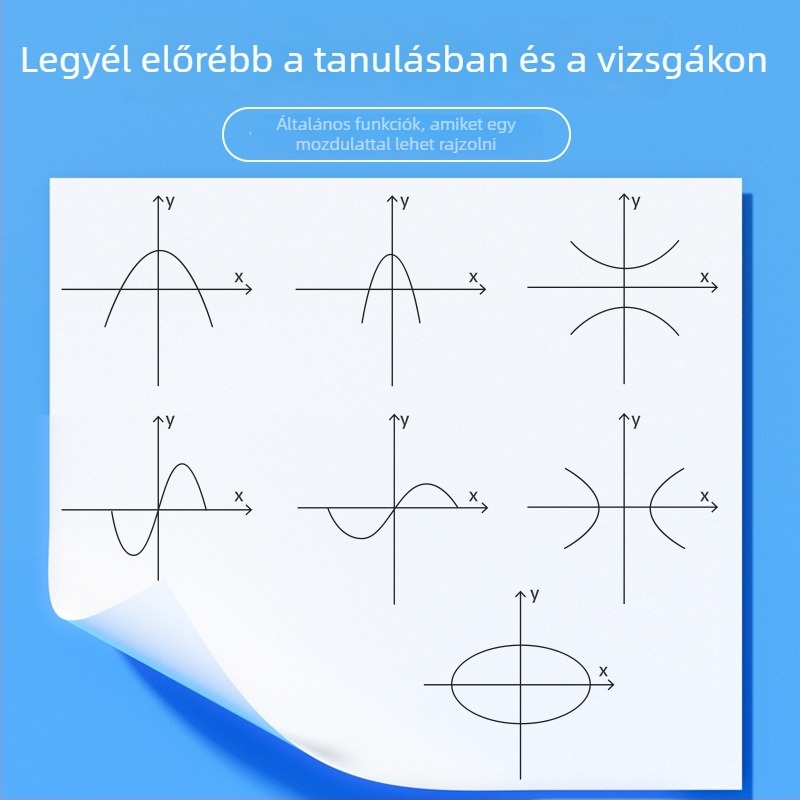 Wu Sheng Funkcionális vonalzó készlet diákok számára – többfunkciós geometriai rajz-vonalzó, műanyag