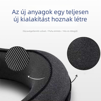U-alakú memóriahabos ultrázó párna tejfleece huzattal, modern és letisztult stílus, általános használat