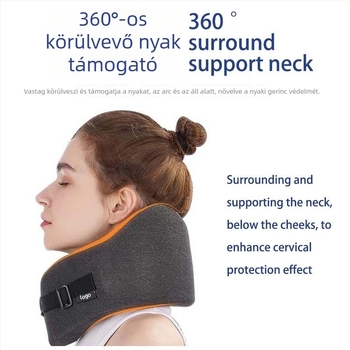 Utazó U-alakú nyakpárna memóriahab töltettel, Milk Velvet anyag, könnyű, legfeljebb 0,5 kg