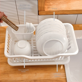 Konyhai edények szárítóállványa — műanyag, márka Plastic qianyao, modern minimalista stílus, 2023-ban jelent meg