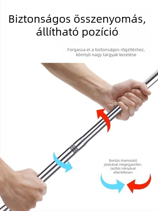 Összecsukható horgász háló rozsdamentes acélból, teleszkópos pálcával; masszív háló; finom szemű háló; teherbírás 300