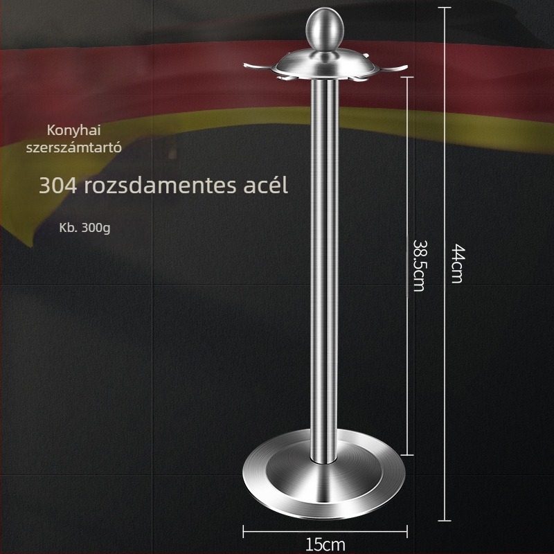 Forogó konyhai eszköztartó – 304 rozsdamentes acél, többfunkciós, mozgatható, modern minimalist stílus