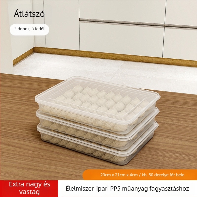 Gombóc- és wonton tároló fagyasztáshoz, élelmiszer-minőségű