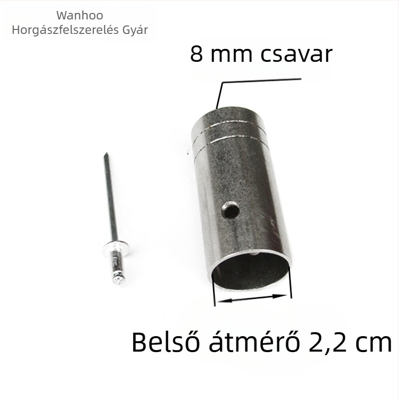 Horgászbot hálófej csatlakozó rozsdamentes acélból — átmérő 16/19/24 mm, háló mélysége 1, teherbírás 1