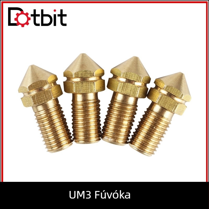 Dotbit UM3 extrudáló fúvóka – sárgaréz, magas hőállóság