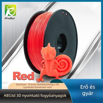 ABS 3D nyomtató filament, kör keresztszet, sűrűség 1,05 g/cm³, márka Pinrui, eredet Kína