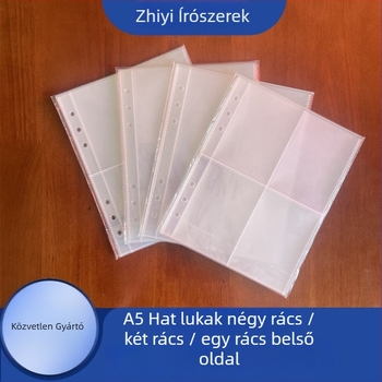A5 kártyaalbum 6 lyukkal, 10 oldal, PP belső oldalak, kétoldalas kivitel, idol rajongók számára, kompatibilis a loose-leaf refill-le