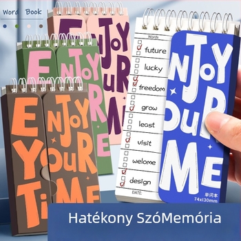 Kaba Bear Mini Angol Szókincsfüzet Ebbinghaus Memória Görbével, Hordozható, Szabadon Leválasztható Lapokkal