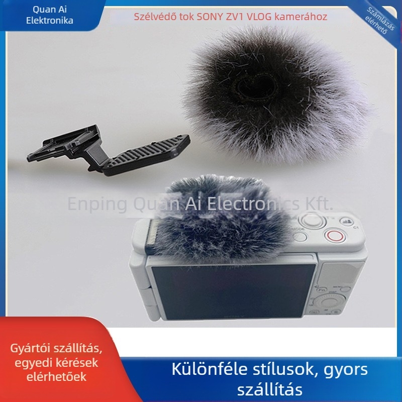 Voxdida ZV1 audio kiegészítők: forró cipő alkatrészek, gyapjú burkolat a kamerához, gyapjú burkolat a mikrofonhoz