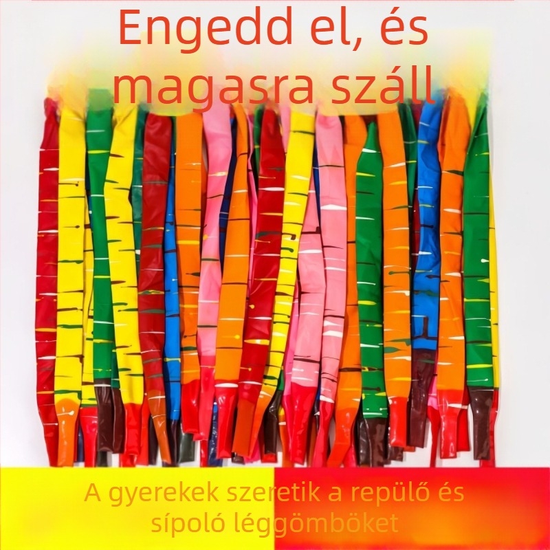 Játékballon varázslatos szalag alakú; logó nélkül; mintázat nélkül; Gyermeknapra alkalmas