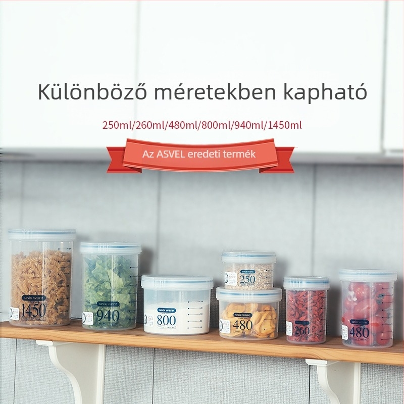 Asvel/Achel Tejpor Tartály – Zárt, Nedvességálló, Élelmiszer-minőségű Műanyag, Hordozható Tároló Tejporhoz, Alkalmas 1–2 Éveseknek