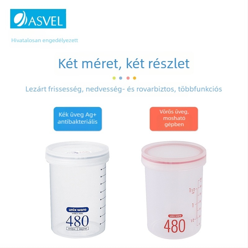 Asvel/Achel Tejpor Tartály – Zárt, Nedvességálló, Élelmiszer-minőségű Műanyag, Hordozható Tároló Tejporhoz, Alkalmas 1–2 Éveseknek