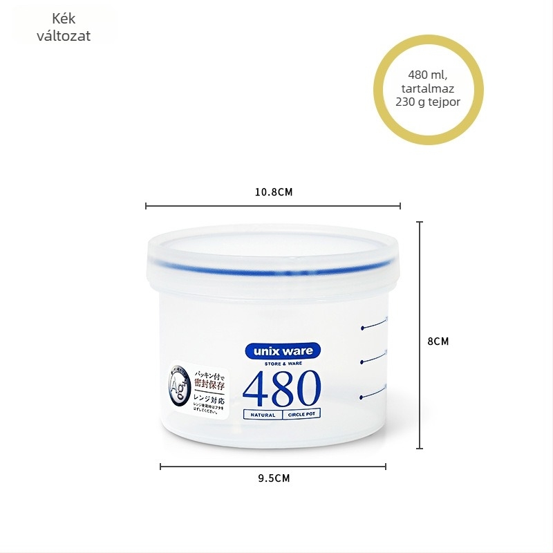 Asvel/Achel Tejpor Tartály – Zárt, Nedvességálló, Élelmiszer-minőségű Műanyag, Hordozható Tároló Tejporhoz, Alkalmas 1–2 Éveseknek