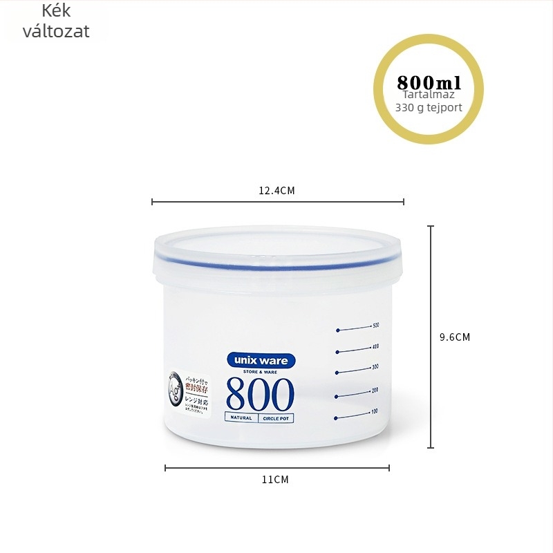 Asvel/Achel Tejpor Tartály – Zárt, Nedvességálló, Élelmiszer-minőségű Műanyag, Hordozható Tároló Tejporhoz, Alkalmas 1–2 Éveseknek