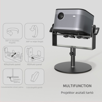 Asztali projektor-tartó - fúrás nélküli, rugalmas kar; kompatibilis Z6X, H3S, Dangbei, Xiaomi; Márka hvayiey