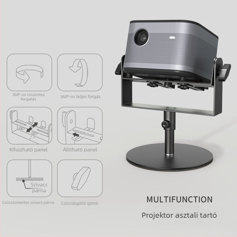 Asztali projektor-tartó - fúrás nélküli, rugalmas kar; kompatibilis Z6X, H3S, Dangbei, Xiaomi; Márka hvayiey