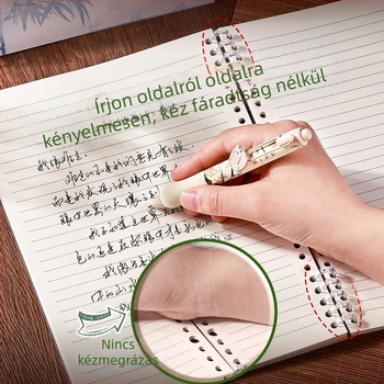 Kaba Bear KBX-2299 Kínai stílusú notesz spirálkötéssel, 40 oldal, 20 lyuk, belső oldal anyaga: nyers cellulóz