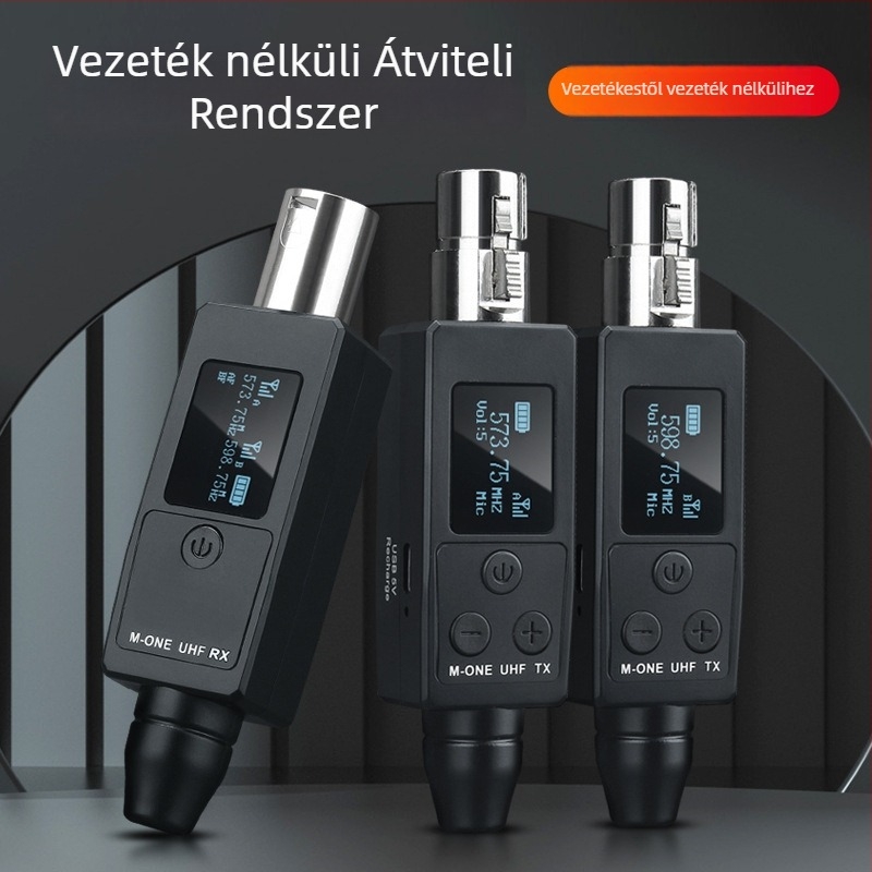 RK M-1 Vezetékesről vezeték nélküli mikrofonkapcsoló rendszer: adó és vevő, 1:2