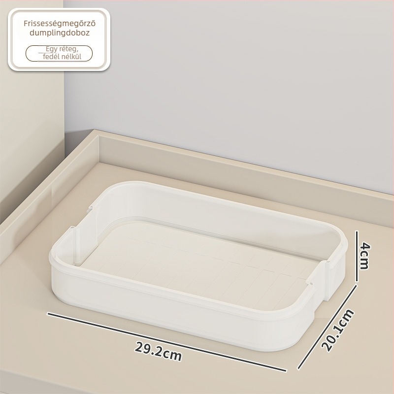 Dumpling Box – műanyag, több rétegű tároló a fagyasztóhoz és a konyhához (Modell: Dumpling Box, Eredet: Langfang, Modern Minimalista stílus)