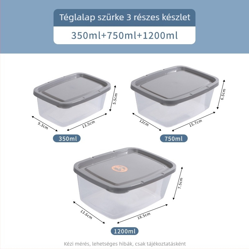 Hűtőszekrény tároló doboz – műanyag, egyszerű stílus, Taizhou eredet, hordozható tárolás, frissesség megőrzése