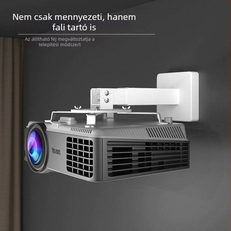 Siyin H350 Projektor-tartó, fehér, mennyezeti és falra szerelhető, állítható, otthoni használatra