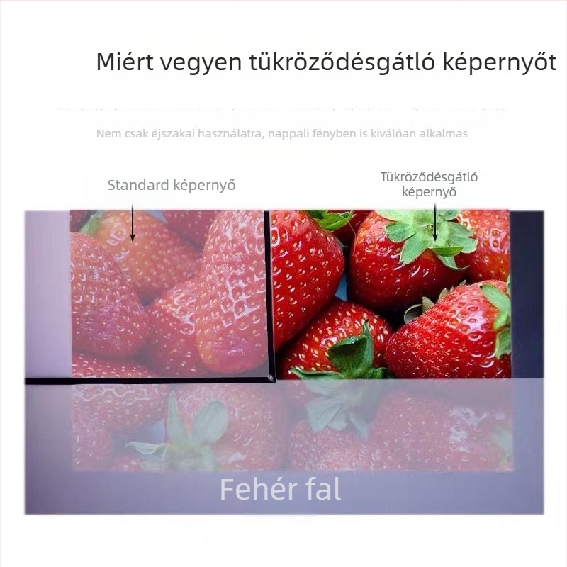 Otthoni használatra készült fém anti-fény vetítővászon, összecsukható, fúrás nélkül, nappali vetítés