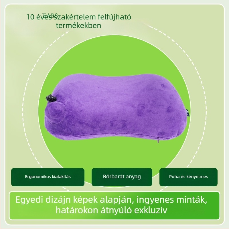 Új felfújható ágyéki párna, kis sorozatban testreszabható, irodai használatra és hosszú utazásokhoz