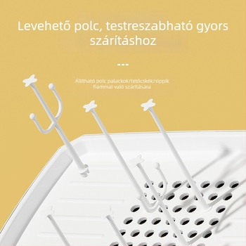Cumisüveg és baba étkészlet tároló polc, szárító rekesszel és porvédő tetővel — márka Hijiada, tejpor doboz stílus: Egyéb