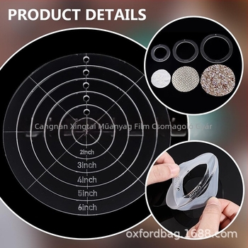 Xing Tai 6 darabos körkörös akril sablonkészlet varráshoz patchwork