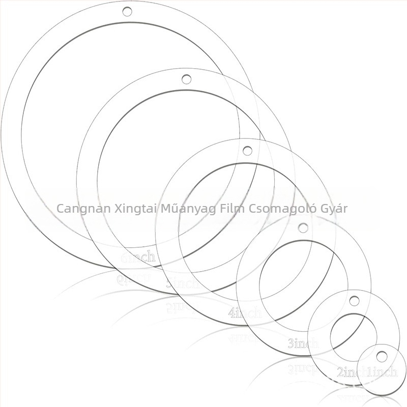 Xing Tai 6 darabos körkörös akril sablonkészlet varráshoz patchwork