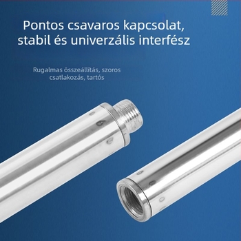 Teleszkópos halászhálóbot rozsdamentes acélból, varrat nélküli cső, megerősített, többfunkciós teljes készlet