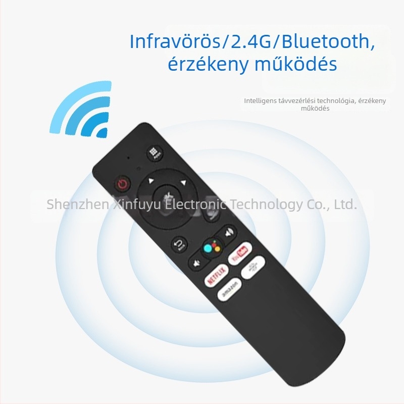 H16B 16-gombos vezeték nélküli Bluetooth okos távirányító projektorhoz és LCD TV-hez, 2.4G infravörös